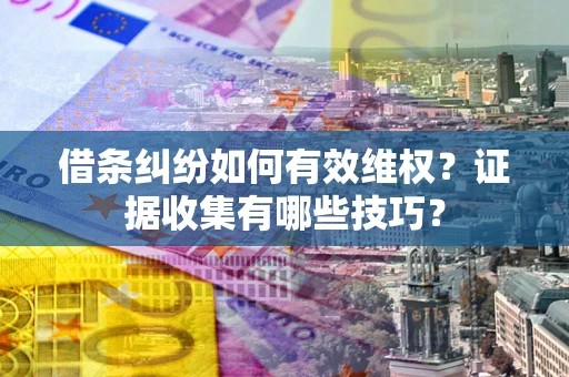 北京借条纠纷如何有效维权？证据收集有哪些技巧？