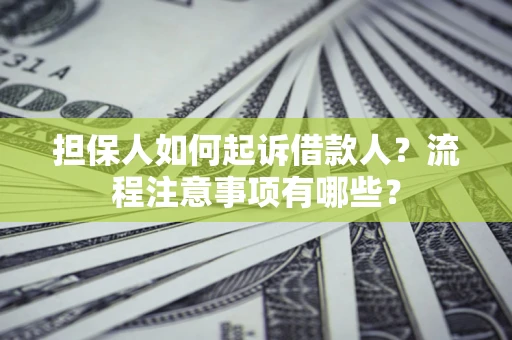 北京担保人如何起诉借款人？流程注意事项有哪些？